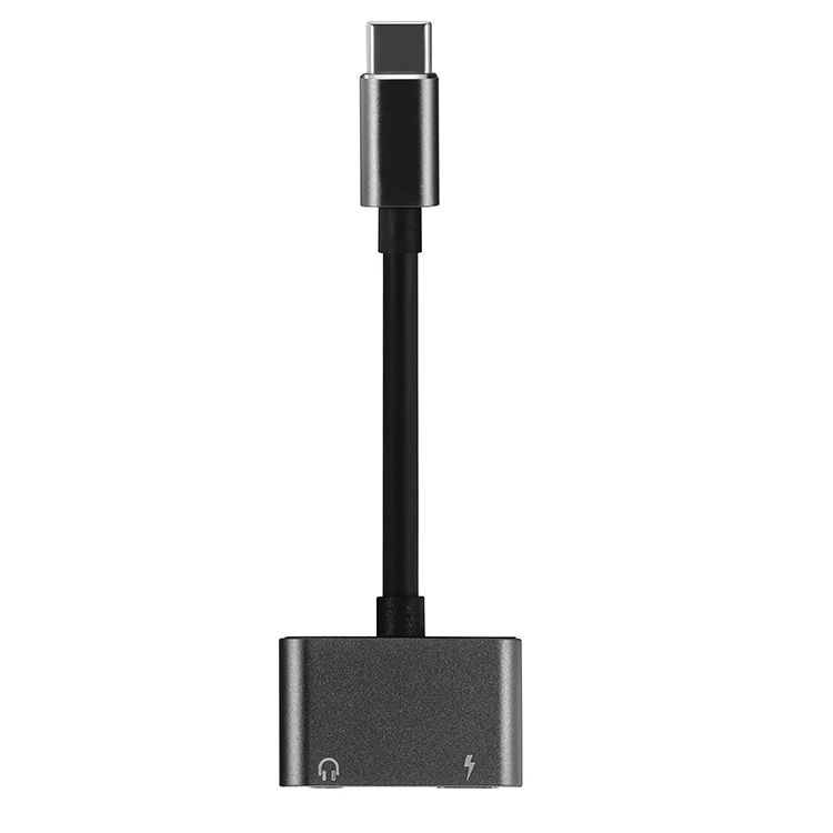 2 в 1 Тип c до 3,5 мм разъем для наушников и Тип c Женский аудио адаптер сплиттер для телефона