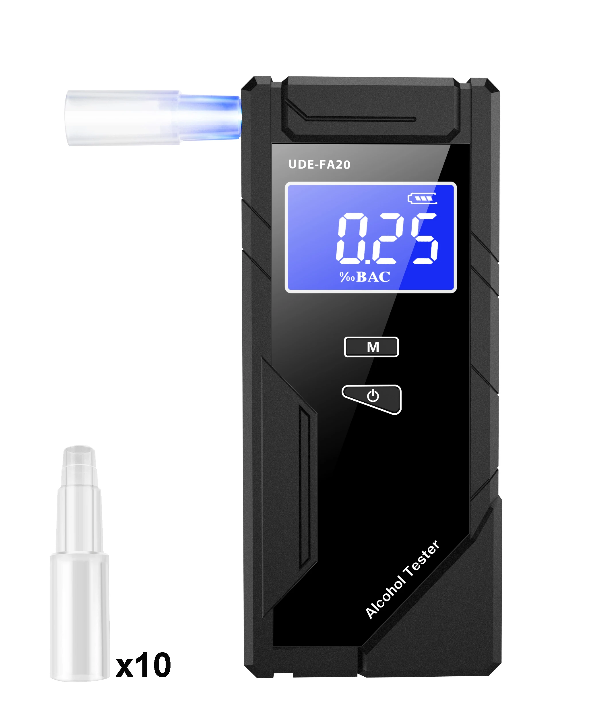 Portable alcohol tester factory sale breathalyzer Europe certificated alkomat car accessory alcohol detector (1600784583527)