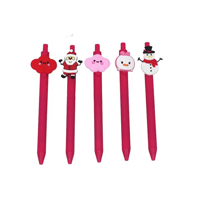 wholesale promotion ball pen with PVC character head ballpoint pen cute cartoon pen Writing width 1.0mm