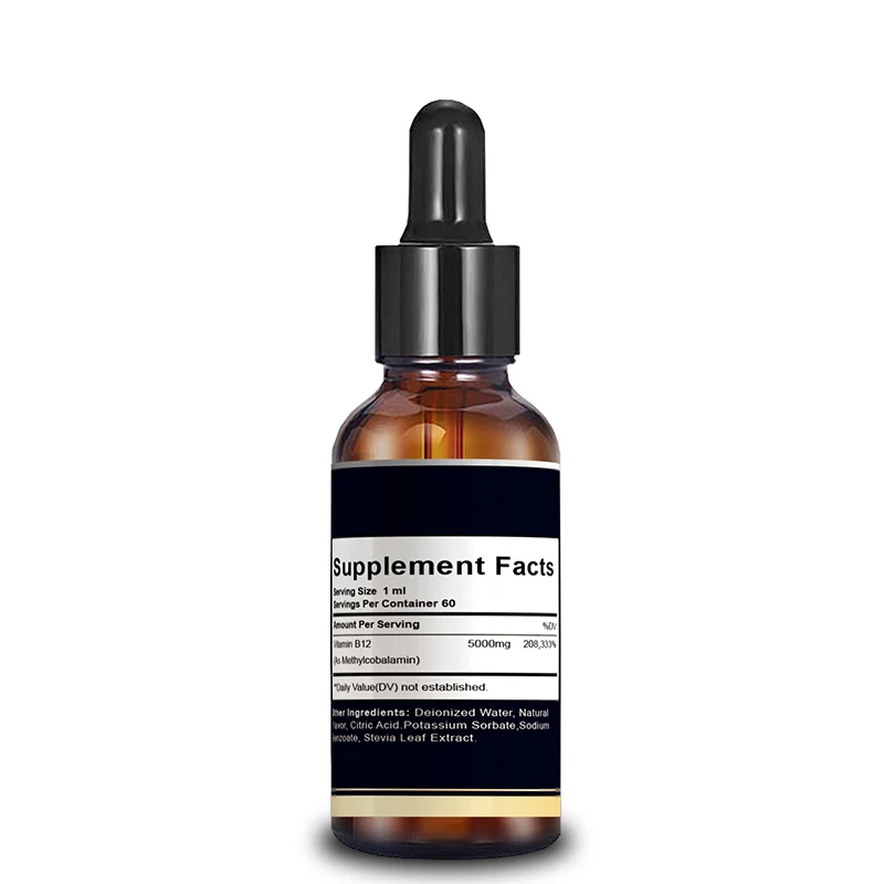 B 12 Drops Methylcobalamin Citric Acid & Potassium Sorbate Cherry Flavor Deionized Water & Natural Flavor Sugar-Free Drops