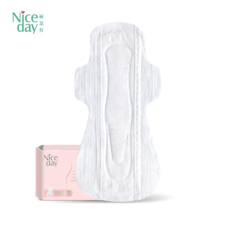 Fragrance free organic cotton ultra thin overnight comfortable menstrual pad