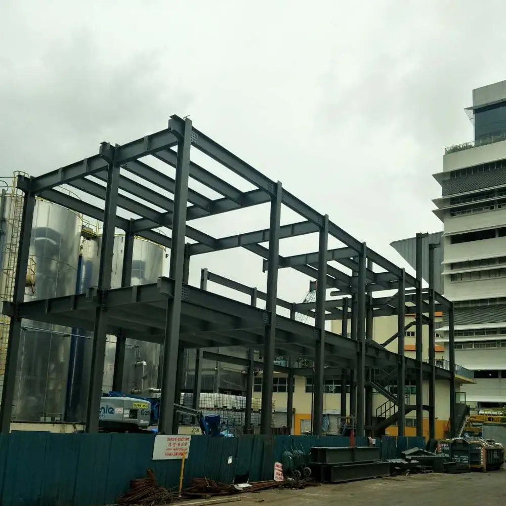 
 Стальная конструкция платформы для очистки воды  