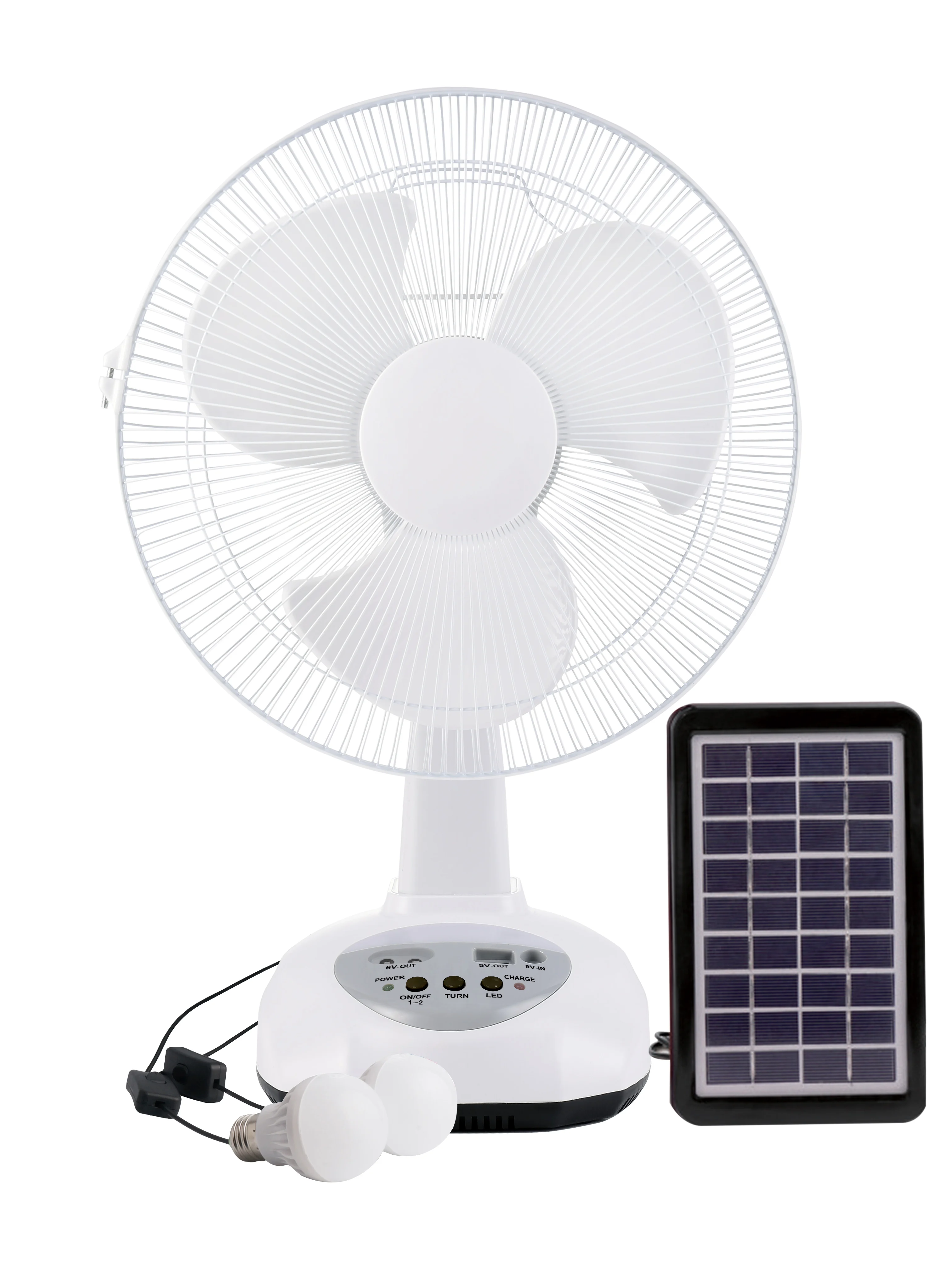 Hot 3 blades 5 blades brushless motor rechargeable solar fan with usb charger