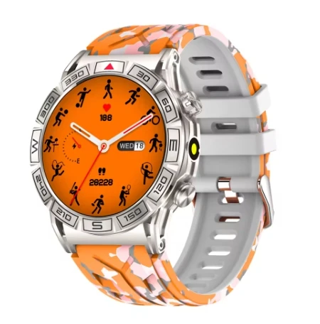 New KC80 Outdoor Sports Smart Watch reloj montre intelligente 1.43 inch 450mAh Large Battery Silicone Strap Smartwatch For Men