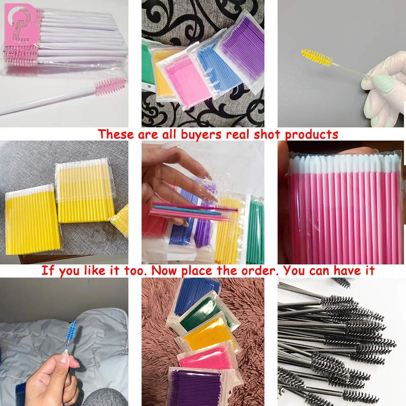 Beiqili 50PCS Disposable Eyelash Brush Spoolies Mascara Wands for Eye Lash Brush Eyebrow Cepillos Para Pestaas De Maquillaje