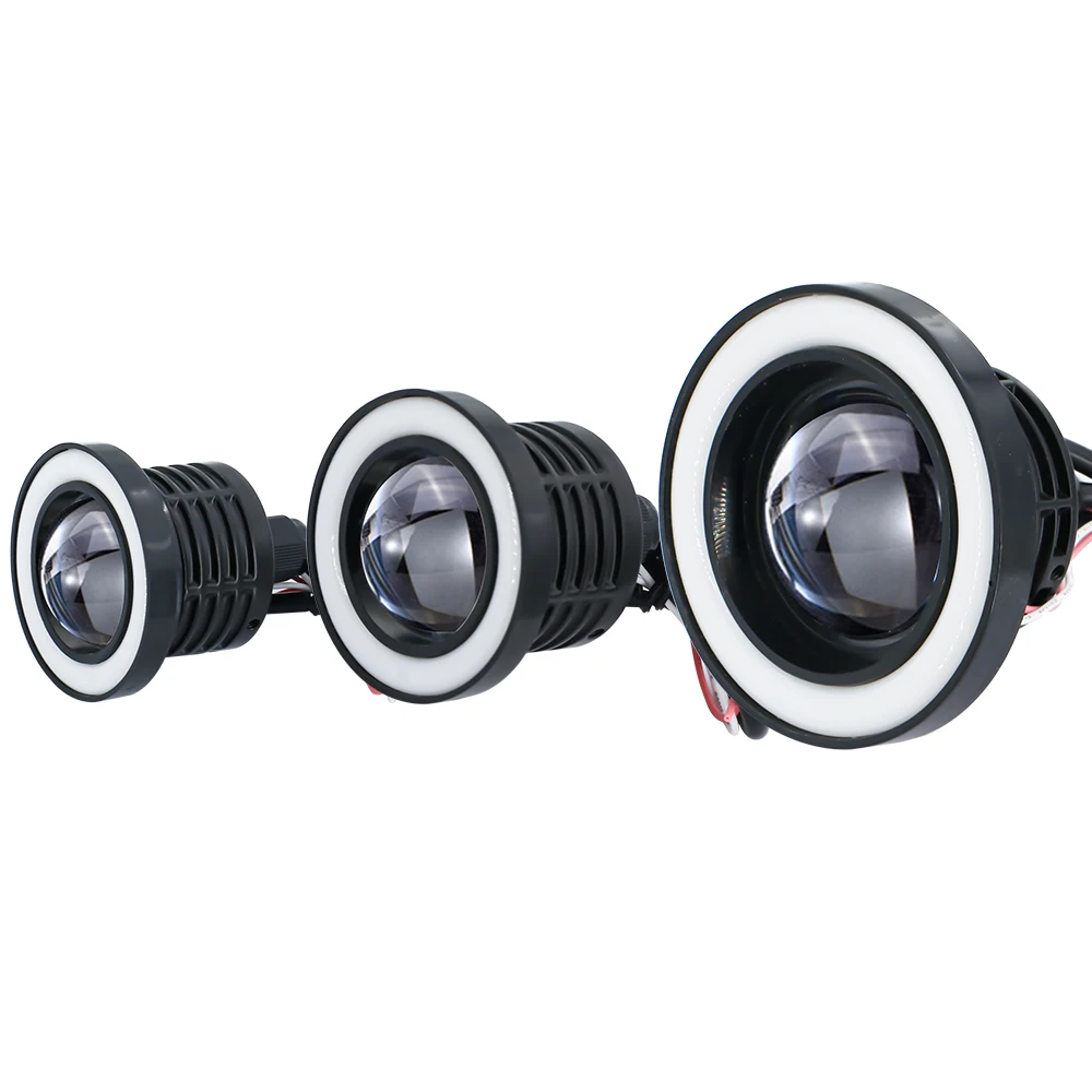 Оптовая продажа, 2,5 дюйма, 3 дюйма, 3,5 дюйма, монолитный блок светодиодов для мотоциклов, дневные ходовые огни, противотуманные фары «ангельские глазки», 10 Вт, Автомобильные дневные ходовые огни WG022