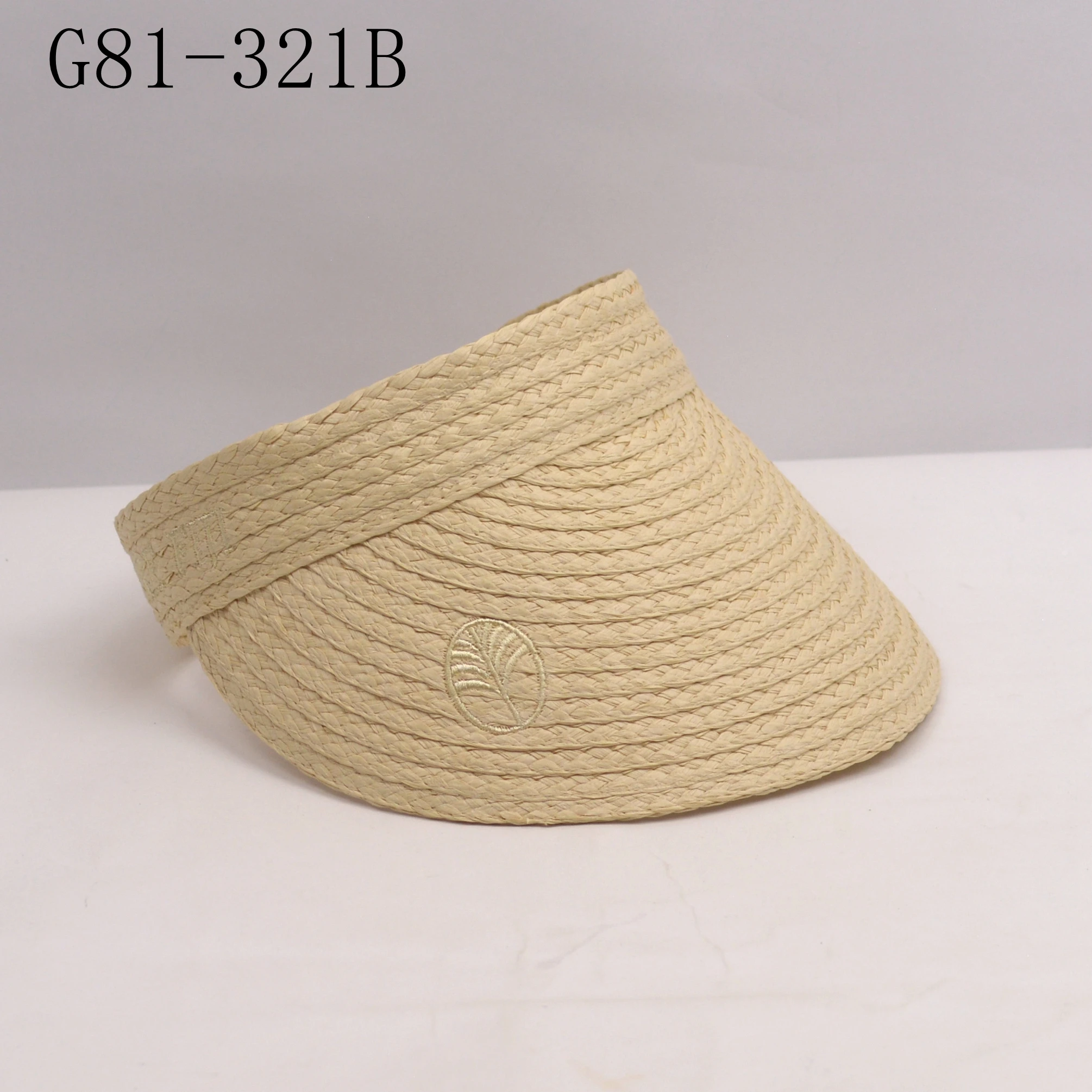 Wholesale UV protection Summer Caps Outdoor Holiday Women Empty Top Visor Beach Straw Hat Sun Visor Hat
