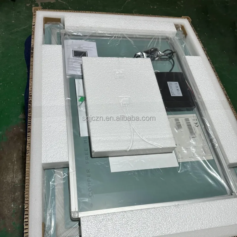 Supplier Of Ebay Smart Led Illuminated Bathroom Mirror With Demister And Clock Time 500X700mm Wall Mounted Lights Bath Mirror