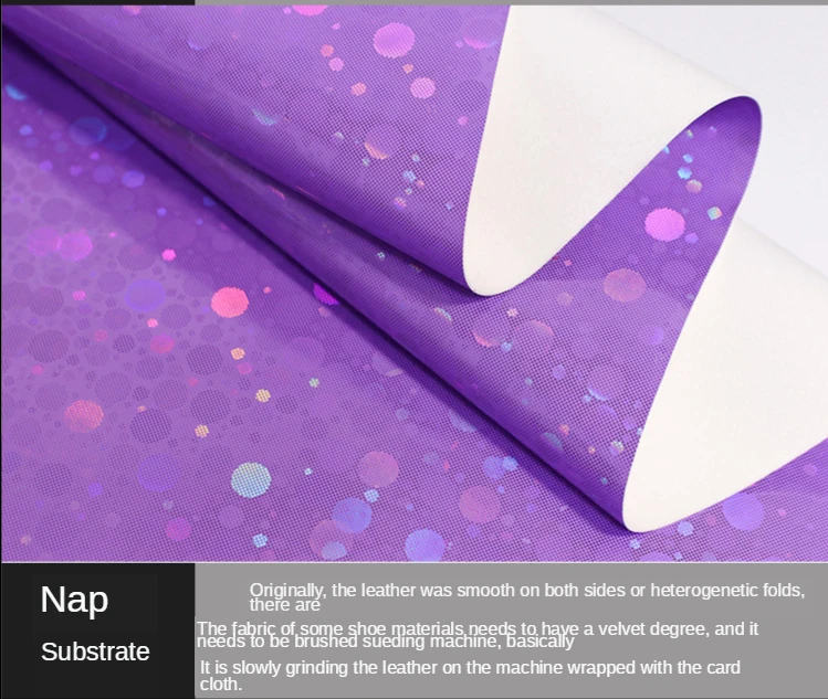 
For bags/chairs/shoes/hats/crafts fine glitter fabric laser pu leather 