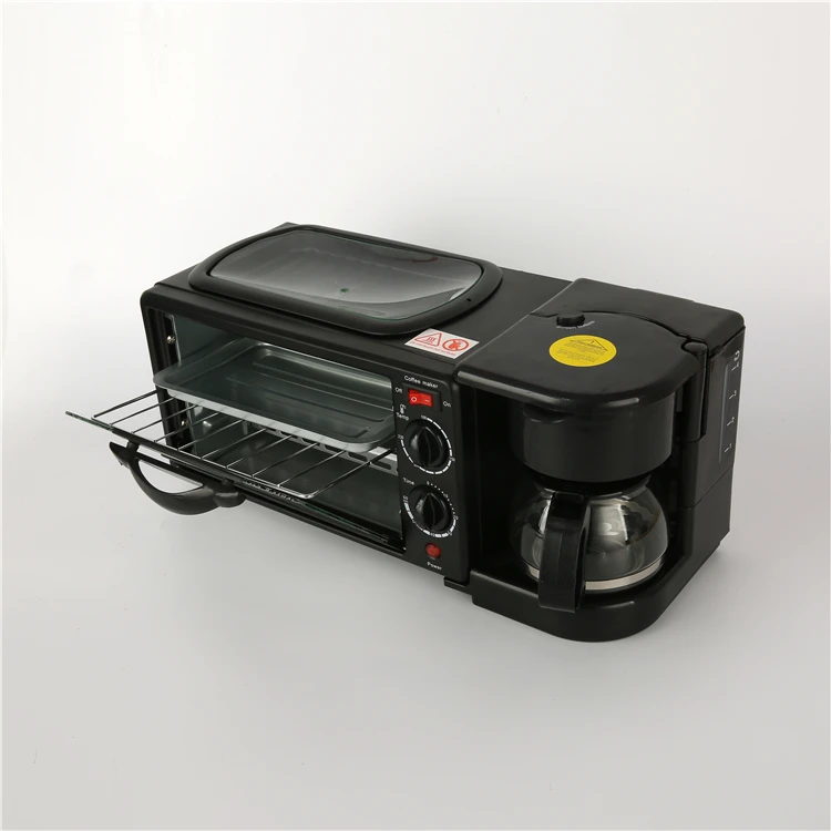 RTS Breakfast Maker Sandwich Machine Egg Frying Pan Meat Roaster Make Coffee 3 In 1 Multifunction Breakfast Machine