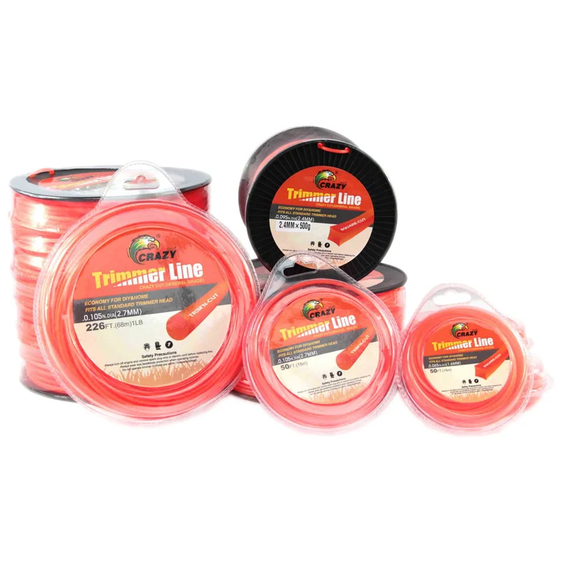 round shape nylon grass trimmer line for brushcutter lawnmower grass cutter line bush wacker strings brush cutter garden line