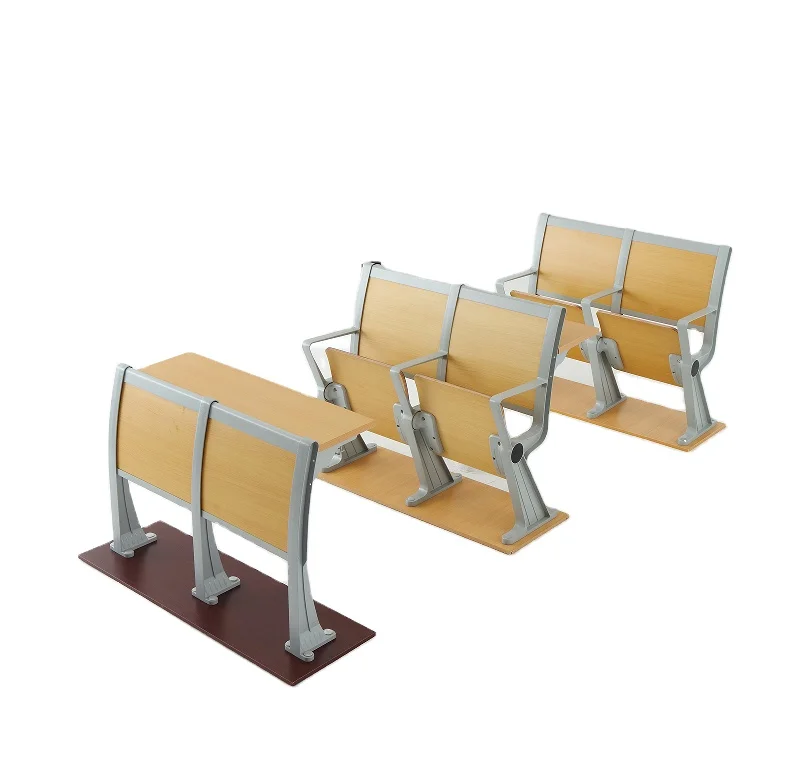2023 Popular China Wholesale Modern Plywood Seat And Back Classroom College Lecture Hall Metal School Chair