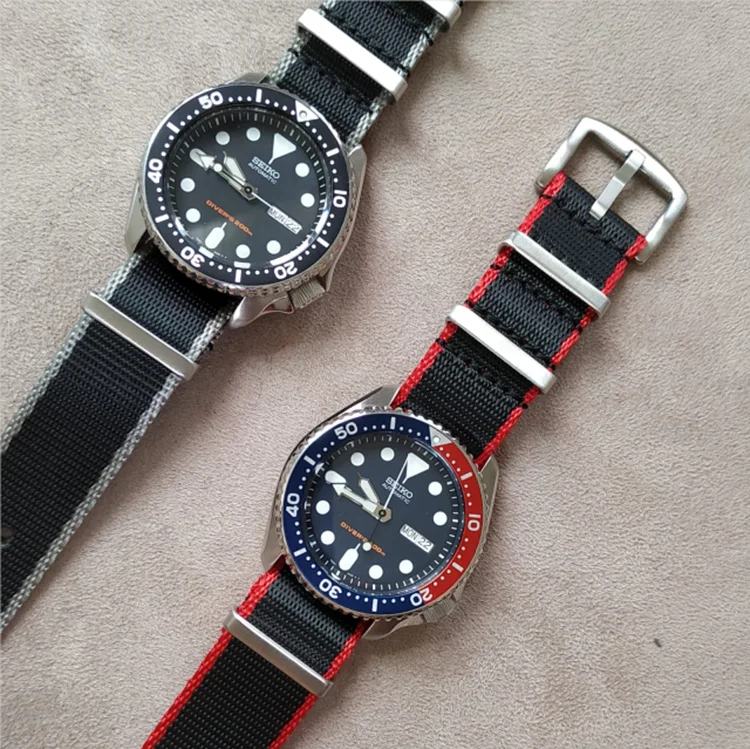 2019 Fashion Personality Seatbelt Nato Strap 20mm 22mm  Nylon Watch Strap