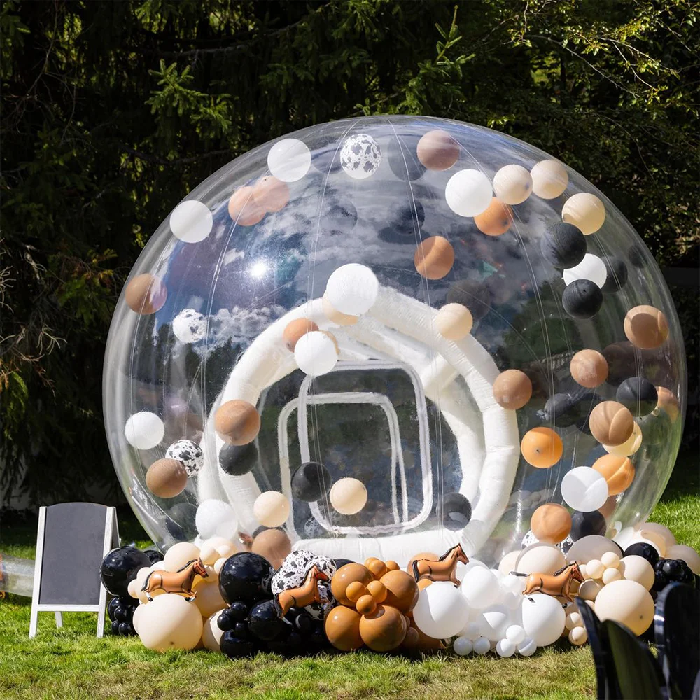 custom Kids Party Balloons House Giant Clear Inflatable Crystal Igloo Dome Tent Transparent Inflatable Bubble Balloons House