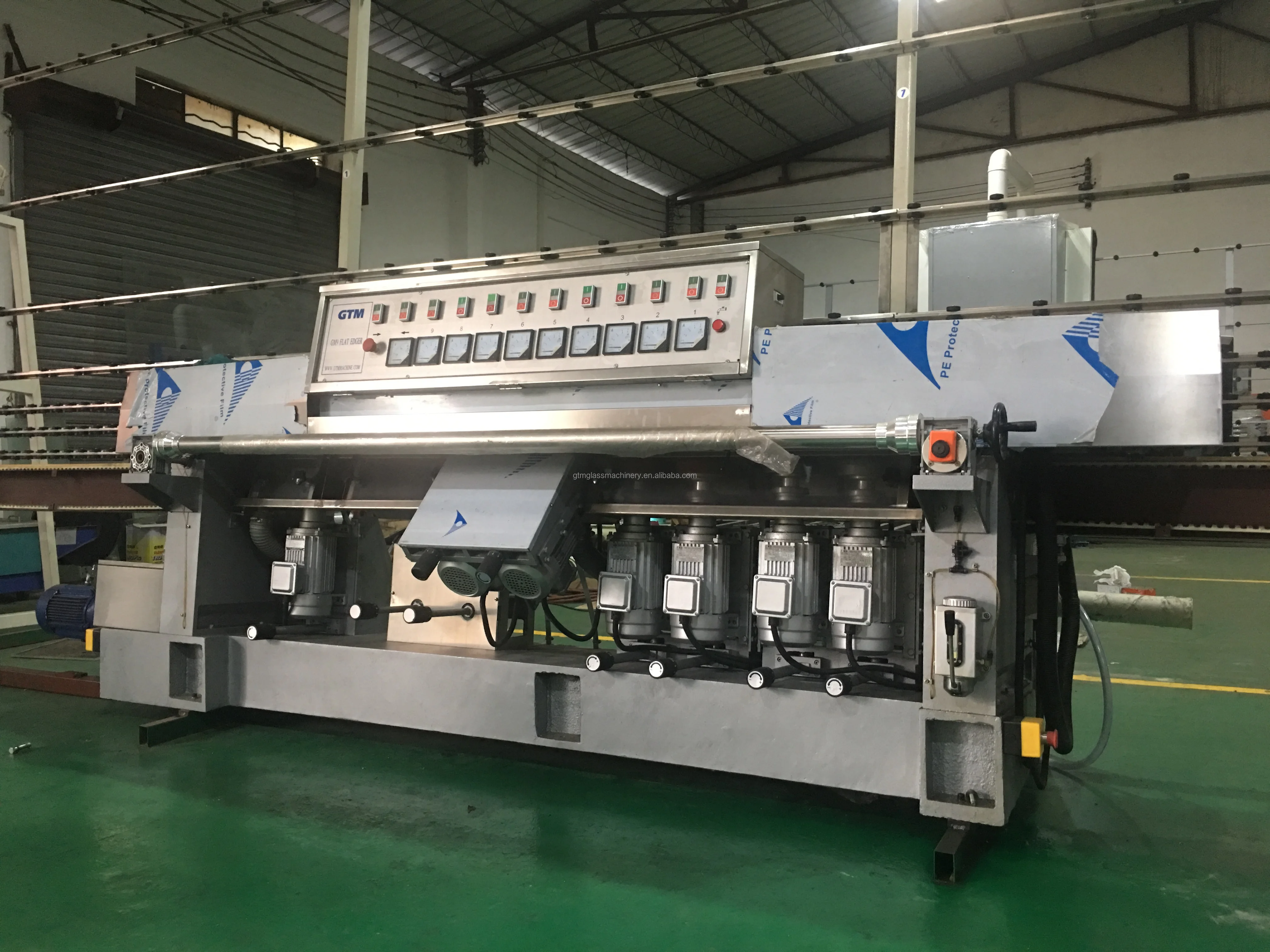 Аппарат для переработки стекла с прямой линией, 9 моторов, автоматическая полировальная машина для окантовки стекла