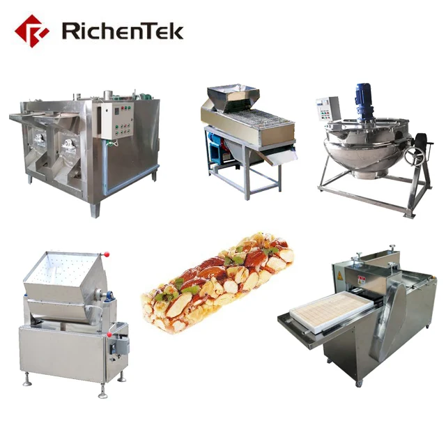 Automatic Sesame Snacks Bar Extruder Machine Cereal Brittle Production Line Protein Nut Candy Bar Making Machine