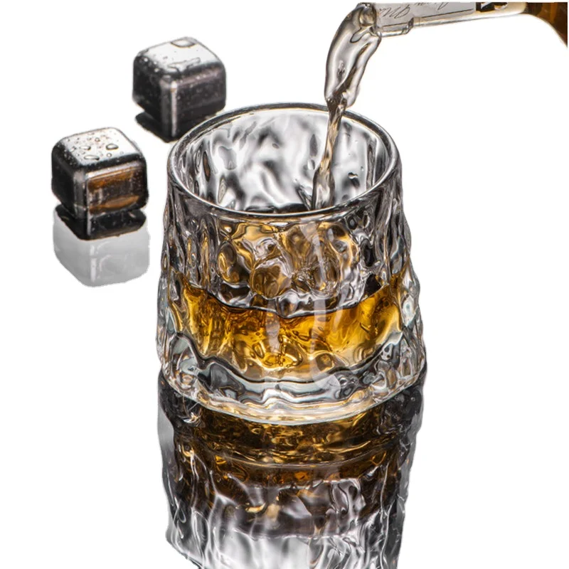New Design Brandy Snifter Whiskey Glass Spin 360 Not Fall Tumbler Wine Glasses Bar Restaurant Top Whisky Xo Chivas Rock Cup