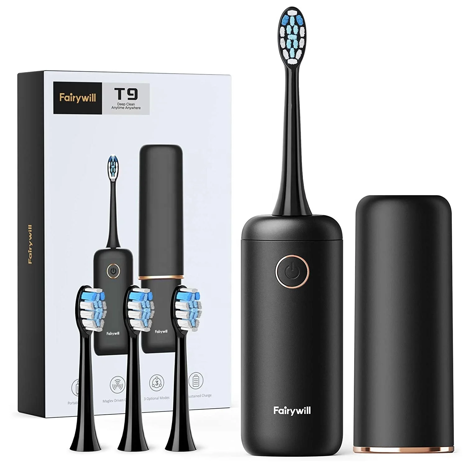  Fairywill FW T9 2021 2020 2022 Oral Care Portable Slim Electrical Electronic Electric Tooth Brush Toothbrush for Adult