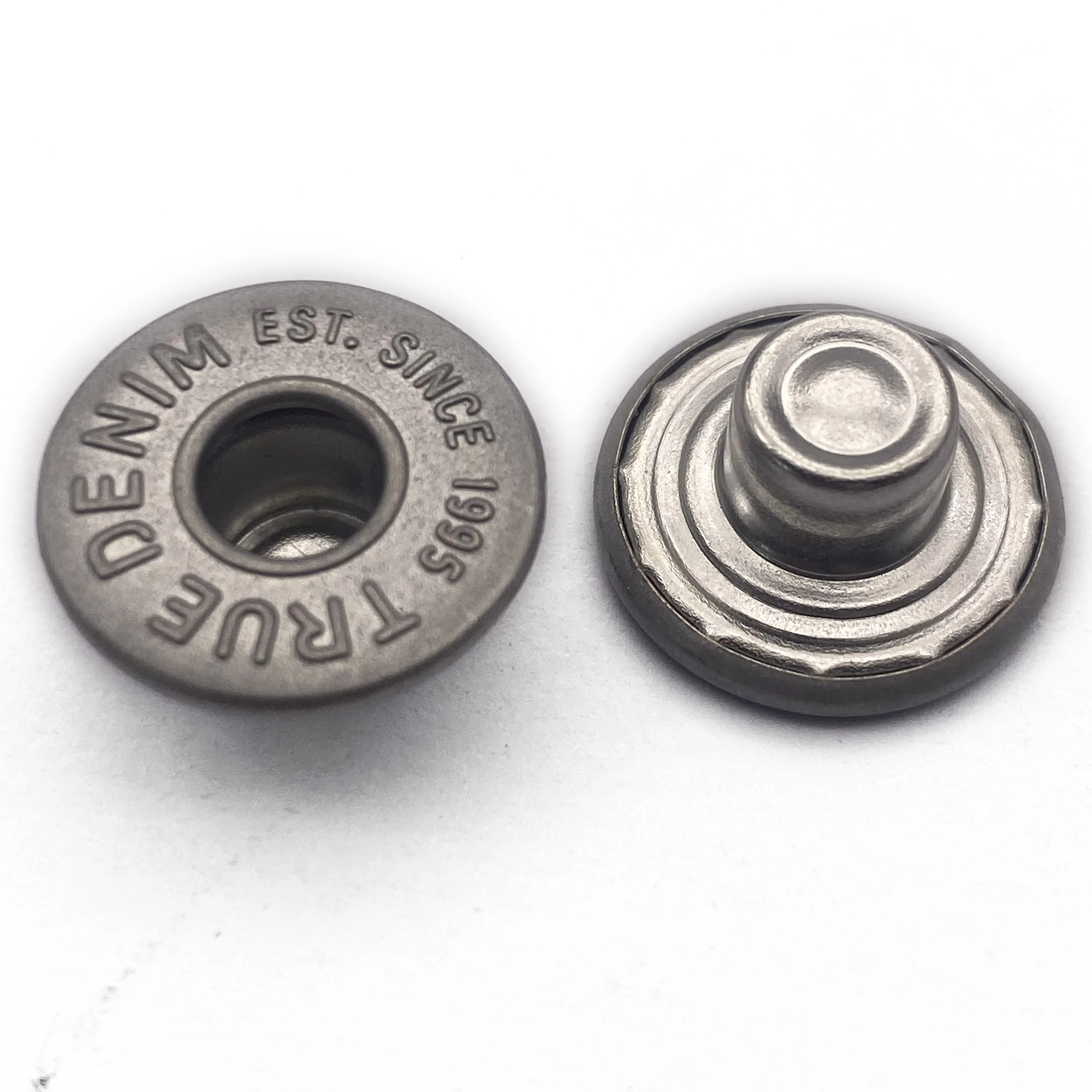 Silver New Branded Fashion Nail Metal Custom metal alloy Jeans Button Rivets For Jacket,jean,garment button