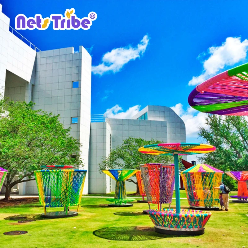 Netstribe Colorful Cheerful rope nets playground kids amusement equipment--Rainbow Station