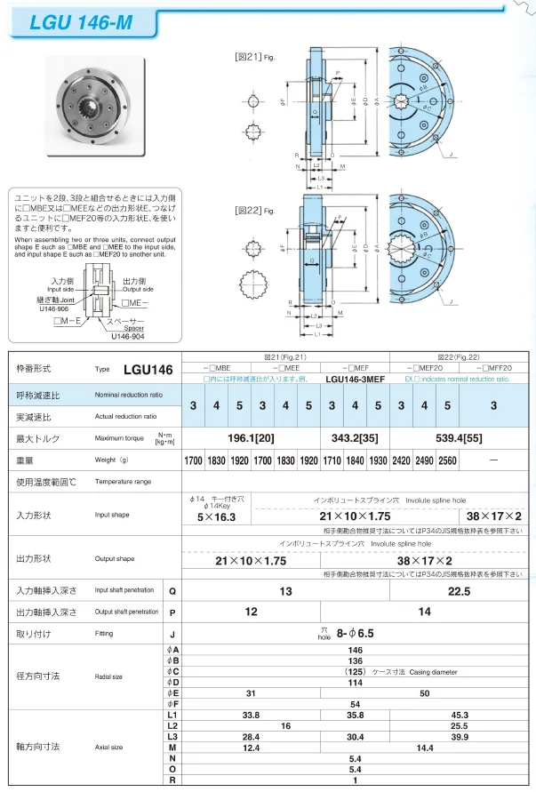 Speed reducer torque amplifier LGU146-M motor bicycle  gear box for electric bike