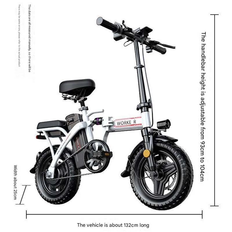 2024 Hot Sale Mini Size Fashion Electric Folding Bicycle 400W 48V 14 Inch Electric City Folding Bike Mini Foldable Electric Bike