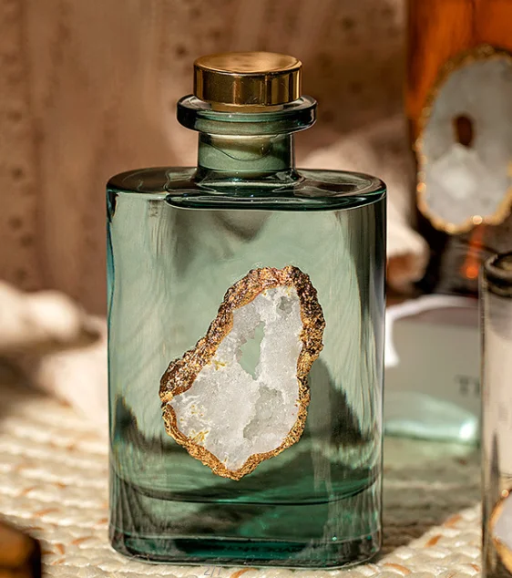 SINGHUA Unique Crystal New Arrival 180ML Home Decor Perfume Fragrance Natural Essential Oil Reed Diffuser With Aroma Stick