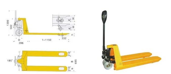 China manufacturer hot sale lift height 200mm 3T  manual hydraulic hand pallet truck