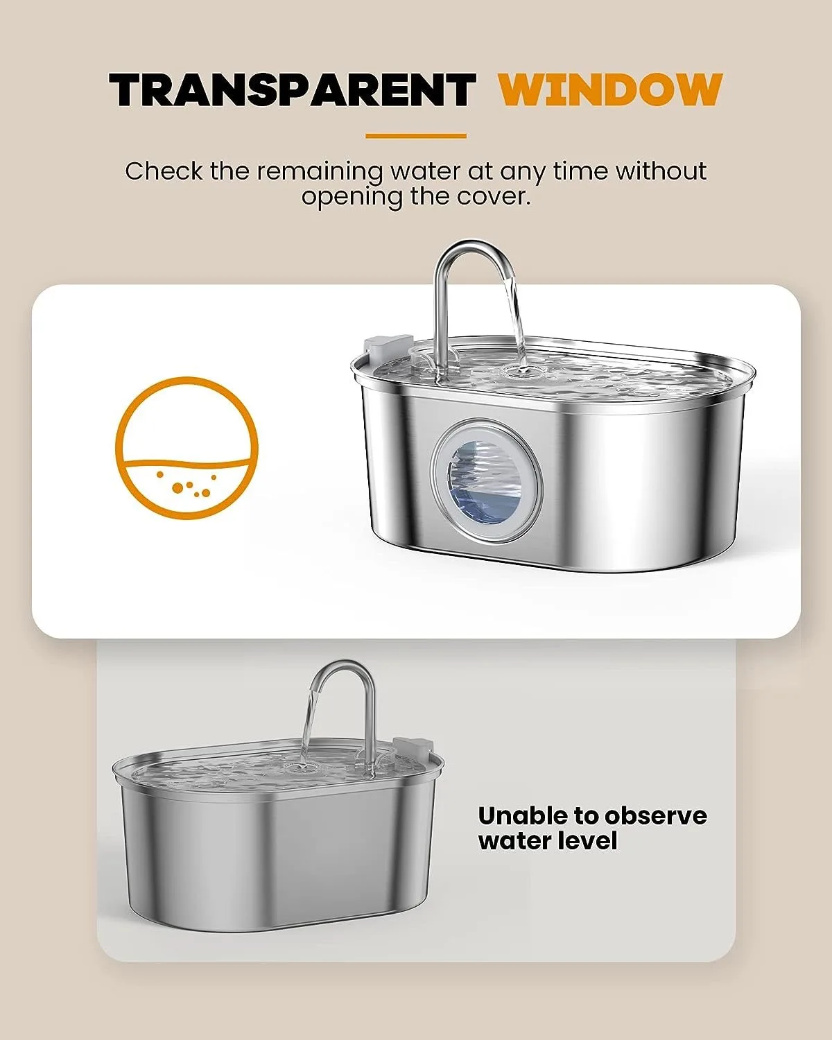 3.2L Bowls Automatic Feeders & WaterFeeding Pets as Picture Cat Water Fountain Wireless Pet Fountain,304 Stainless Steel