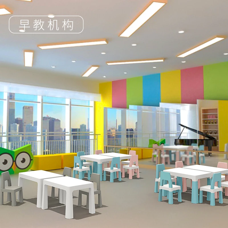 Protect Spine Children Table And Chairs Kids Desk Strong Load-Bearing Plastic Kids Study Table