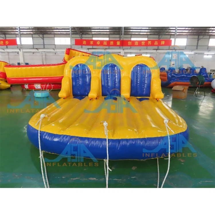 More Thrilling Stability Slipper Boats 6 Persons Riders Inflatable Towable Inflatable Bandwagon Boat For Water Sport
