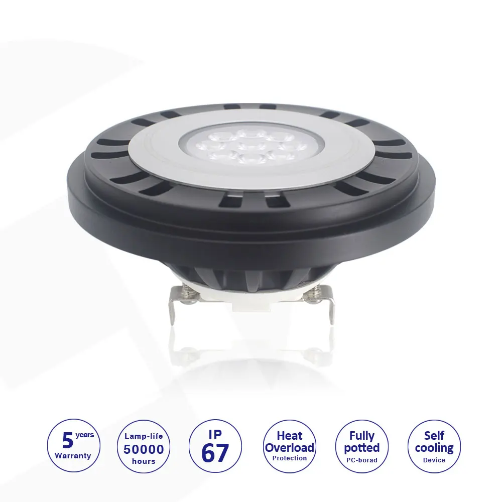 Landscape Lighting IP67 17W PAR36 Underwater Flood Light Lamp 12V AR111 G53 Base Lamp Bulbs For Garden Exterior Outdoor Lights