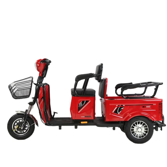 Direct Wholesale Great Standard Aluminum Alloy Hydraulic Front Fork 3 Wheel Electric Tricycle With Canopy
