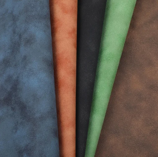 Imitation cotton bottom PU Nubuck leather synthetic leather fabric for shoes bags notebook