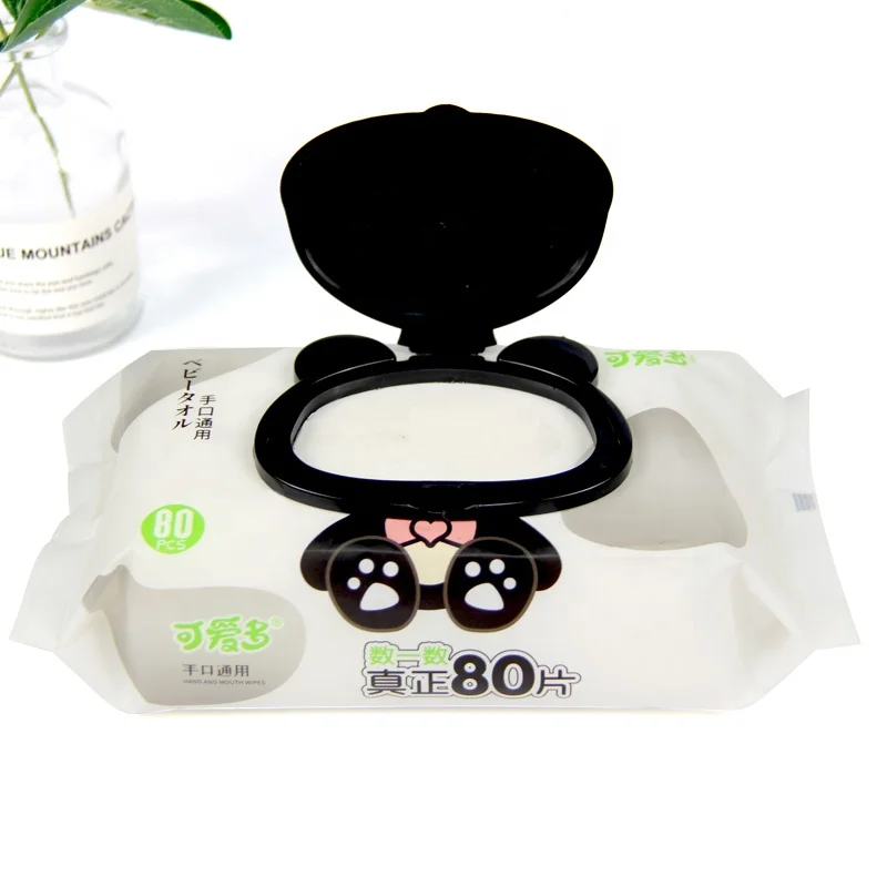 BaoJia baby bamboo natural fabric biodegradable wet wipes custom tissue paper Organic Babywipes hand and mouth for baby