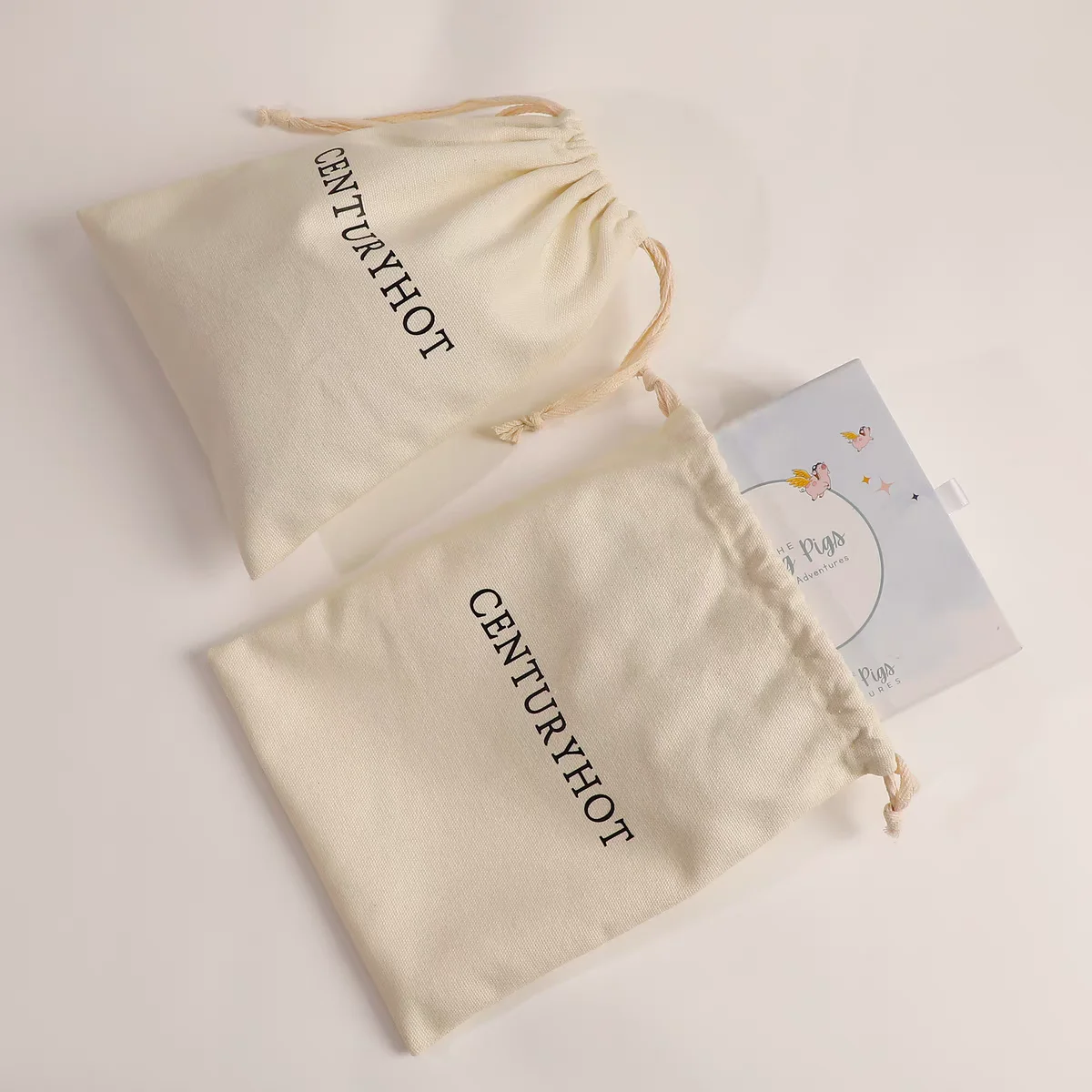 Custom Logo And Size 33x33cm cotton linen drawstring dust bag purse cotton dust bag