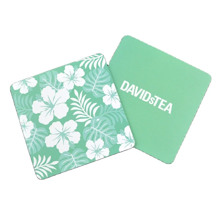 Personalised Custom Printing Logo Waterproofing Square Coffee Tea Beer Mug Cup Sublimation Slate Paper Coasters