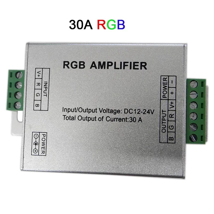 Светодиодная лента с usb-питанием регулятор мощности 12A 24A 30A 3 ~ 4 канала вывода DC12V-24V RGBW/rgb-усилитель