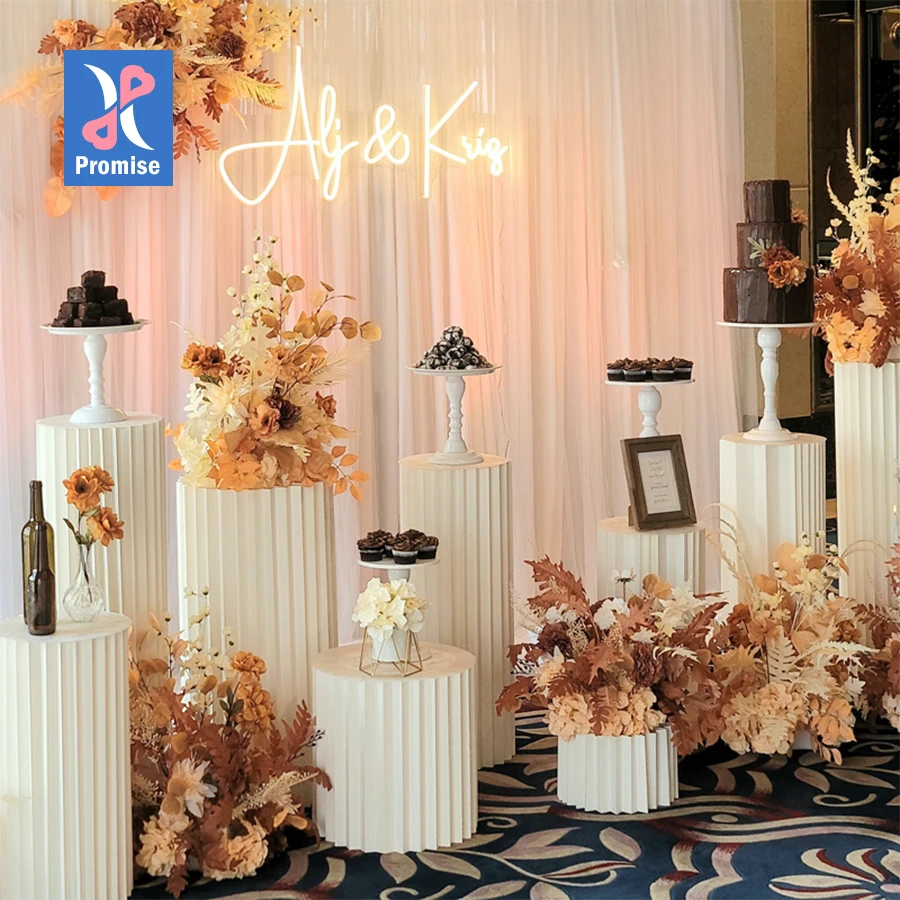 Promise Wedding Folding Dessert Table Paper Roman Column Wedding Display Birthday Party Decor