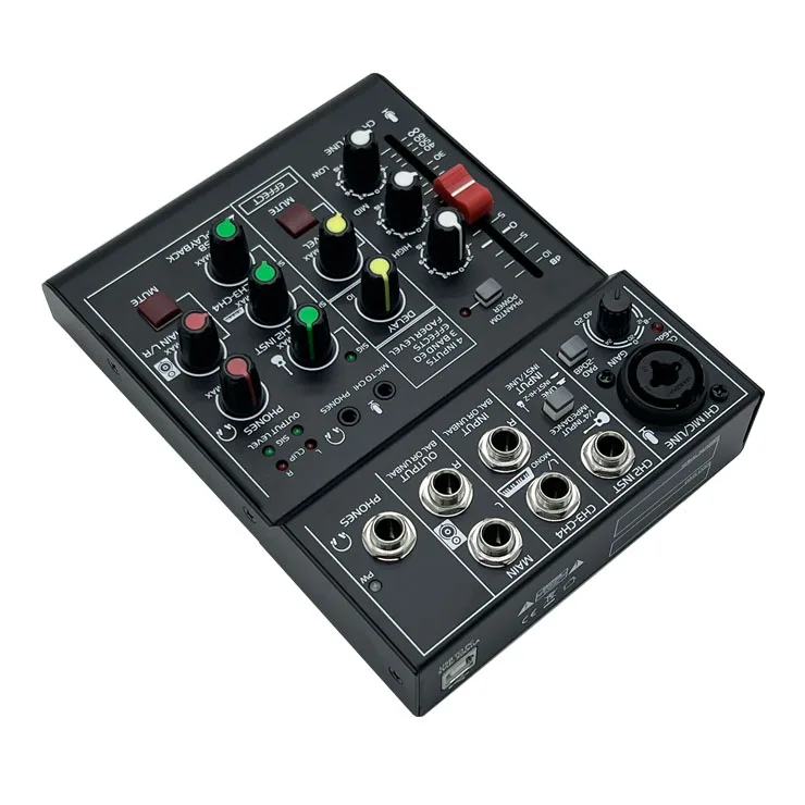 M44USB Мини карманный миксер 4-канальный цифровой Миксер для записи использования