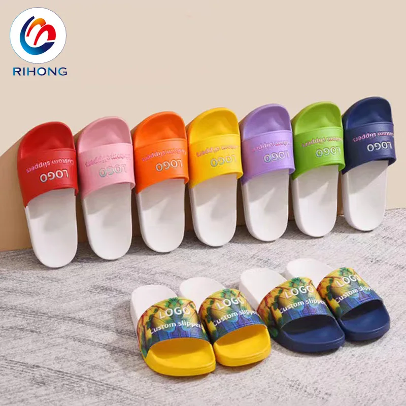 wholesale new arrival summer pvc rubber plastic sandal slide customization logo slippers for women new styles