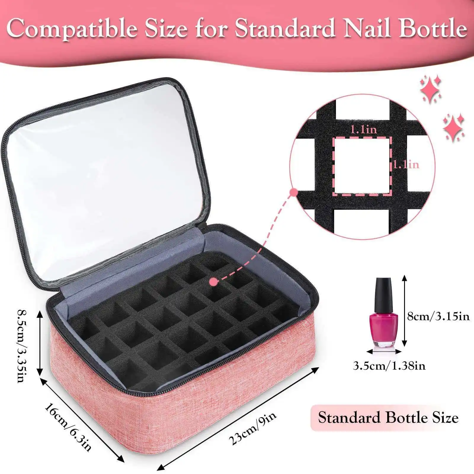 Travel Nail Polish Organizer Custom professional Manicure Tool Bag Backpack Nail Polish Bag Tools Storage Bag