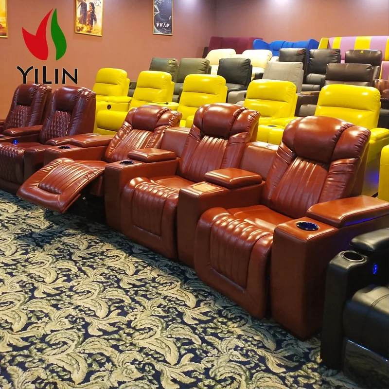 R647 house furnitures modern curve club VIP recliner sofa smart reclining movie seats