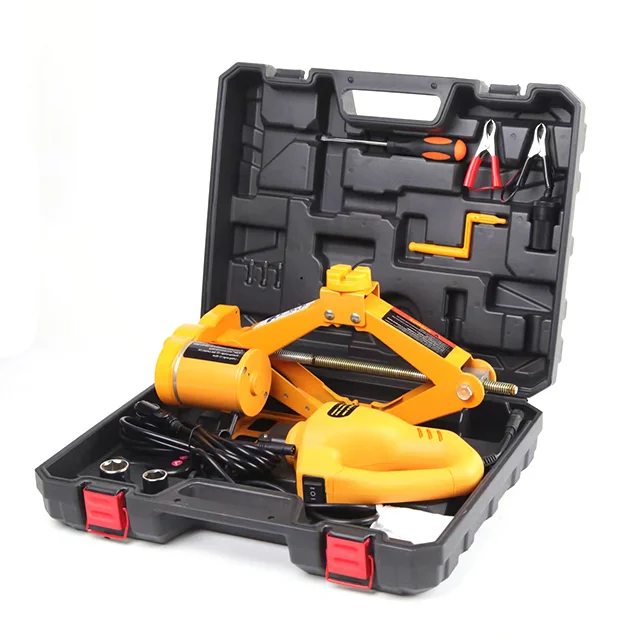 Car 12v Tire Change Tool Set with Electric Wrench Jack