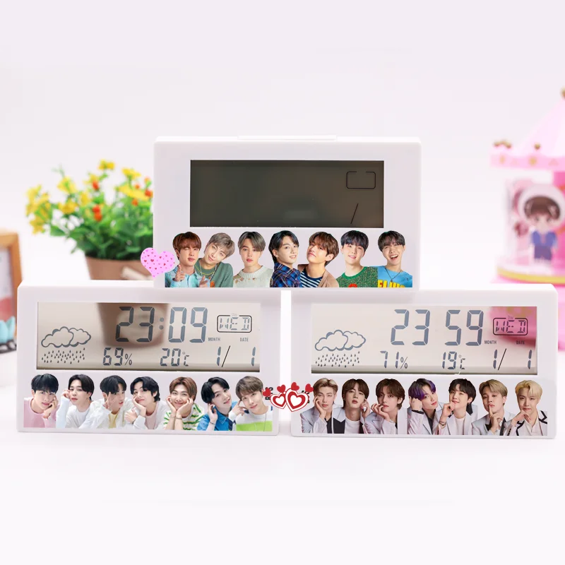 Часы-Будильник Bangtan Boys Jungkook V Jimin J-Hope Suga Jin RM многофункциональный подарок будильник для
