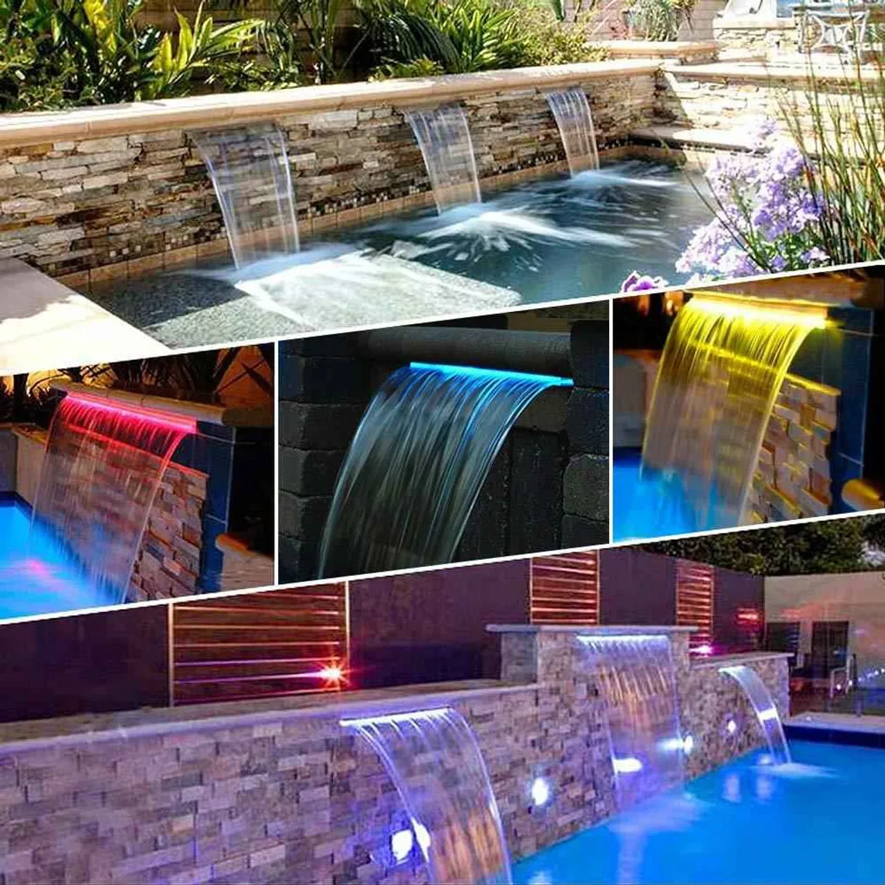 Factory Wholesale Water Cascade Water Fountain Indoor Outdoor Stainless Steel Waterfall