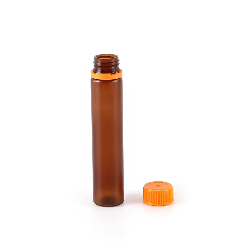 High quantity security caps 50ml pet collagen bottle PE amber pet plastic bottle