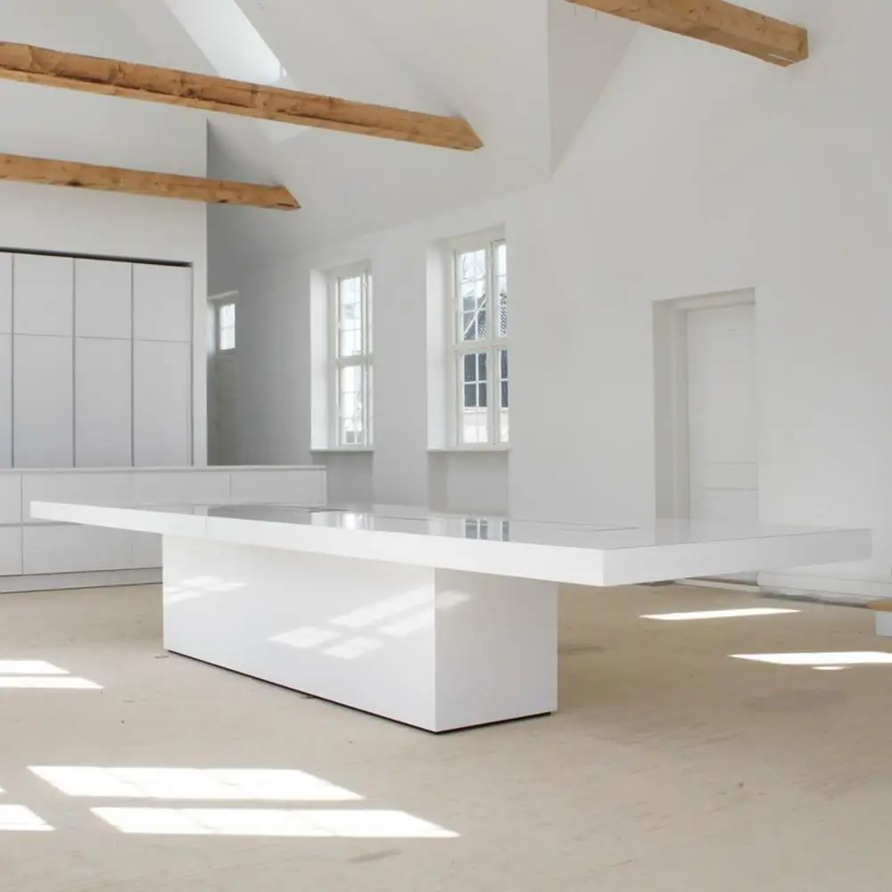 Solid Surface rectangle meeting room table modern simple long conference table office conference room desk