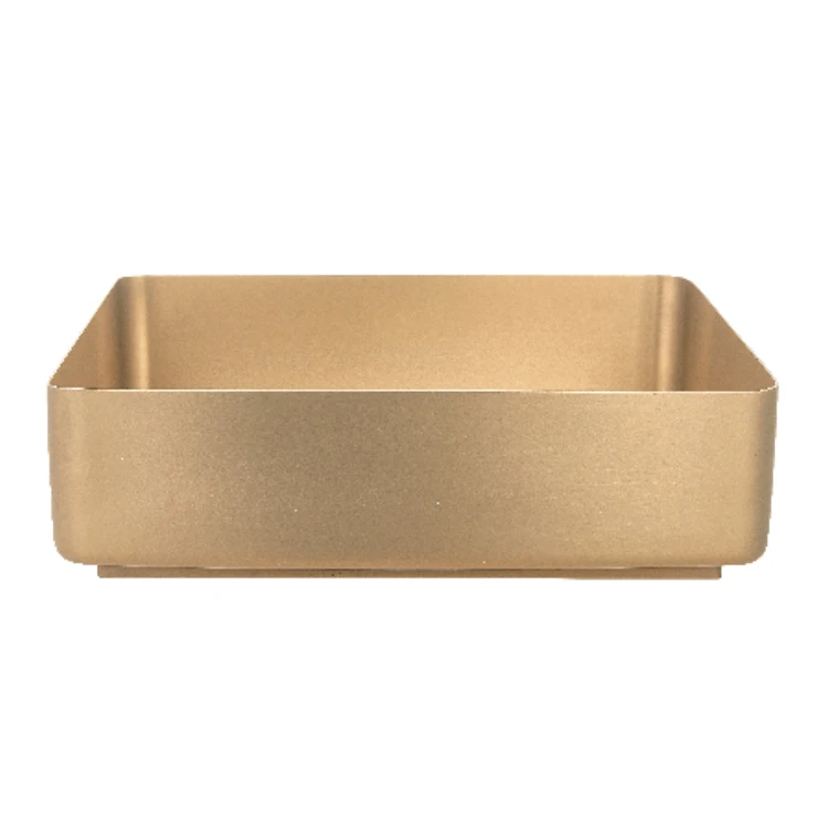 Modern rectangle  rose gold hand hair wash basin for sanitary ware bathroom vanity