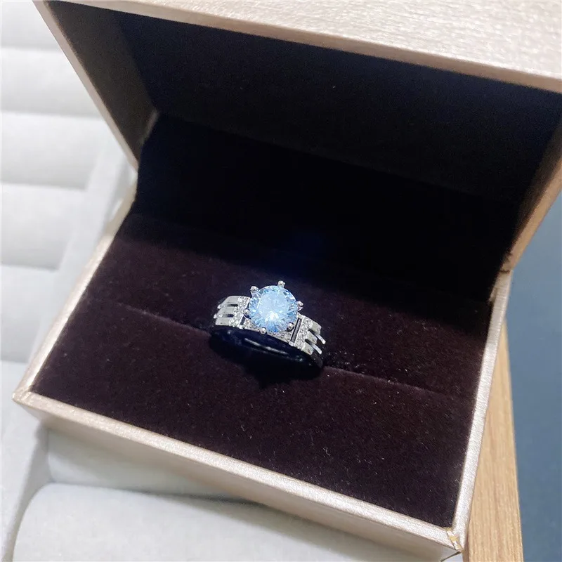 Fashion Opened Size Wedding Ring Real Gold Plated Micro Pave Big Zodiac Rings Mixed For Women Luxurious Jewelry